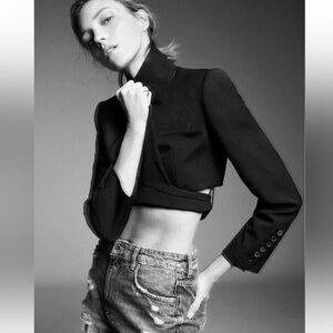 ZARA WRAP CROP BLAZER